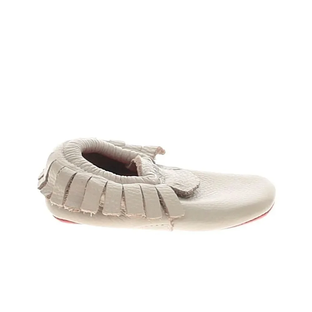 Itzy Ritzy moccasins baby shoes unisex grey sz 12-18 months first walker leather